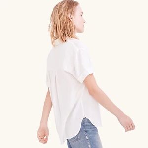New Madewell Linen Blend Swenson Popover Shirt